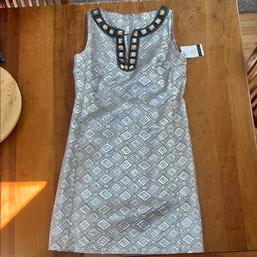 Elegant Gray Sleeveless Tory Burch Dress